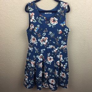 girls • spring/easter navy floral dress • size 8